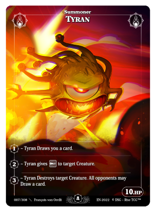 Rise TCG | Alpha édition standard | 007 / 308 | tyran rare
