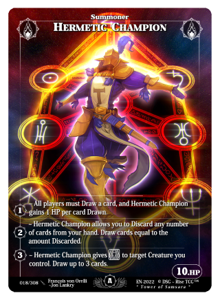 Rise TCG | Alpha édition standard | 018 / 308 | hermetic champion rare
