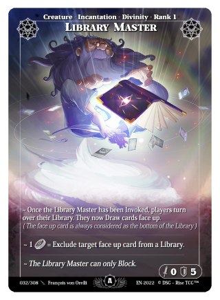 Rise TCG | Alpha édition standard | 032 / 308 | library master rare