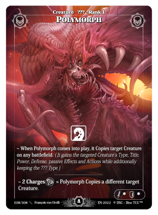 Rise TCG | Alpha édition standard | 038 / 308 | polymorph legendary