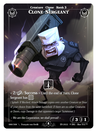 Rise TCG | Alpha édition standard | 069 / 308 | clone sergeant uncommon