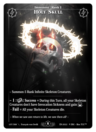 Rise TCG | Alpha édition standard | 107 / 308 | holy skull rare