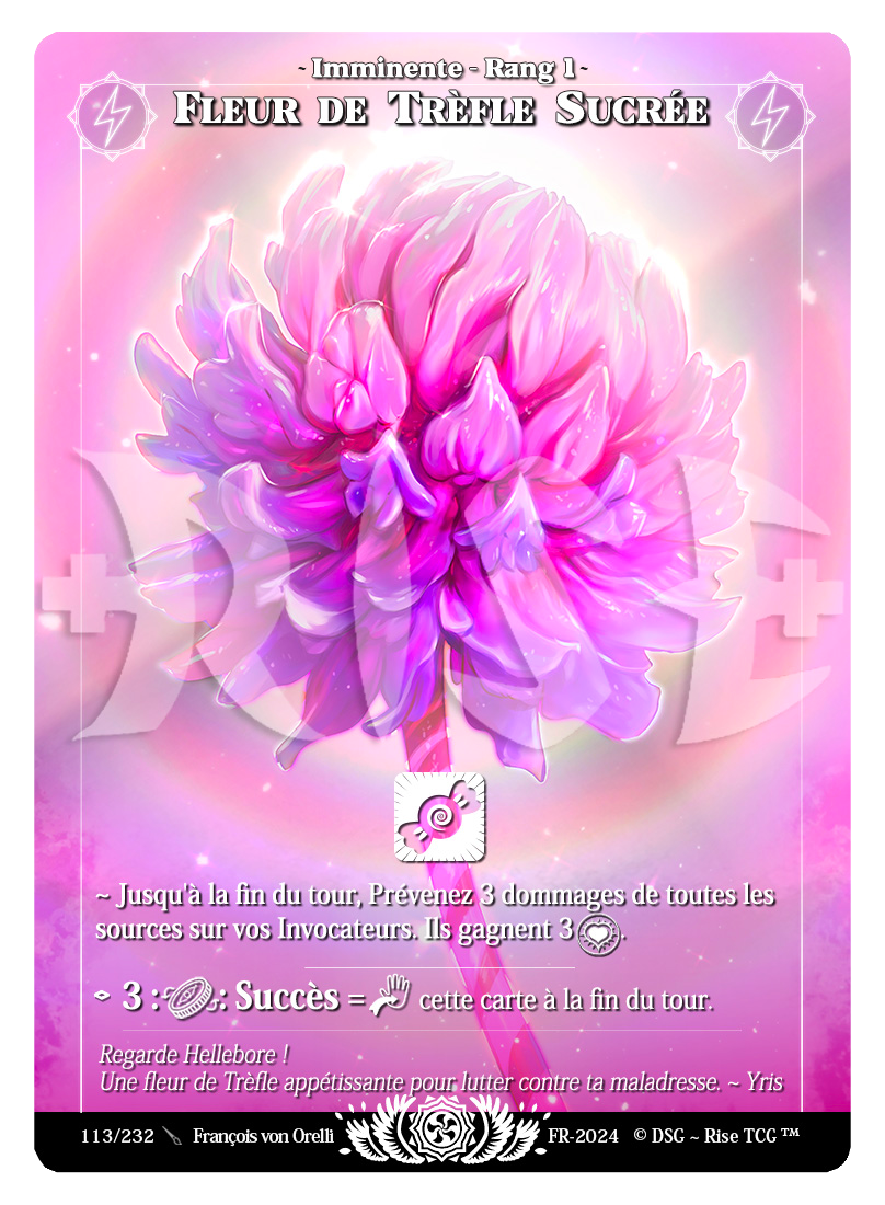 Rise TCG | Candypocalypse édition standard | 113 / 232 | fleur de trefle sucrée legendary