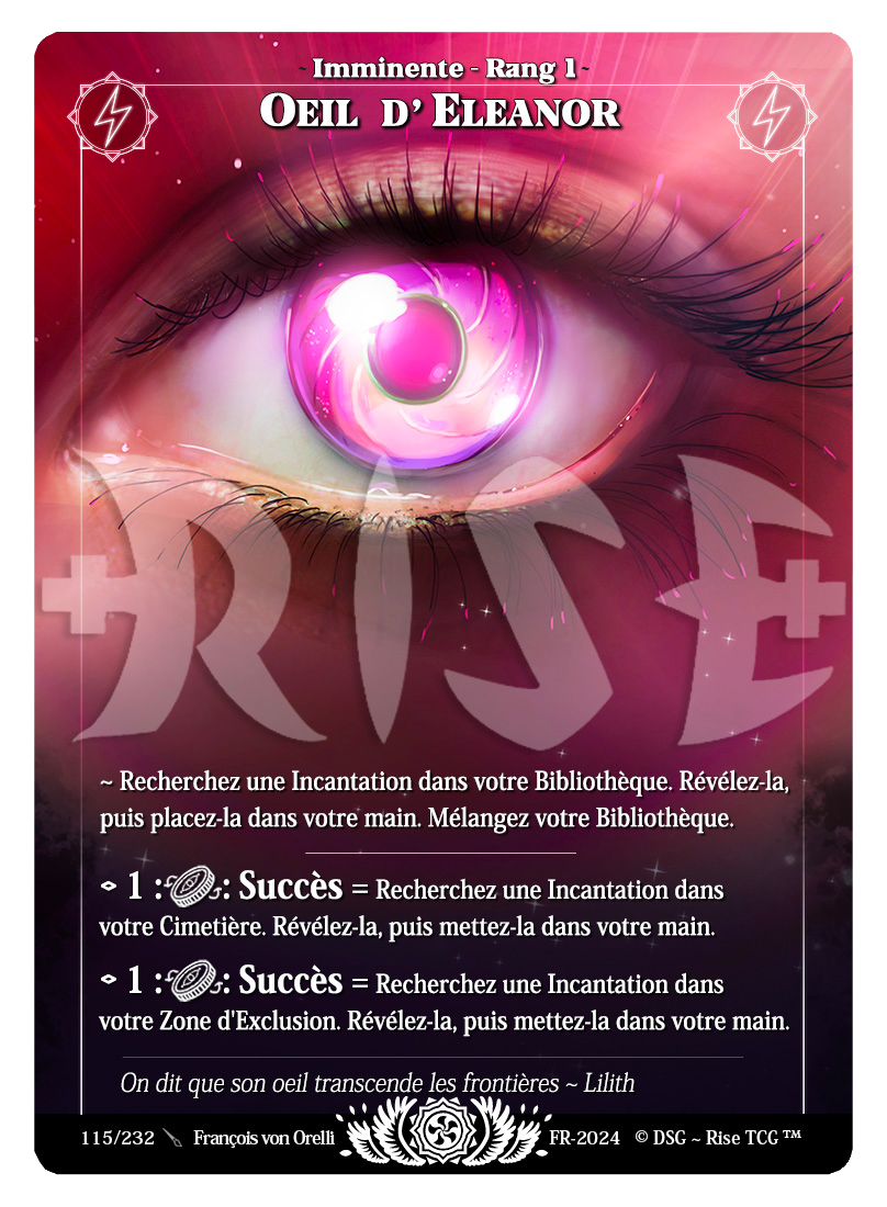Rise TCG | Candypocalypse édition standard | 115 / 232 | oeil d'eleanor legendary