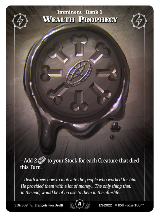 Rise TCG | Alpha édition standard | 118 / 308 | wealth prophecy uncommon