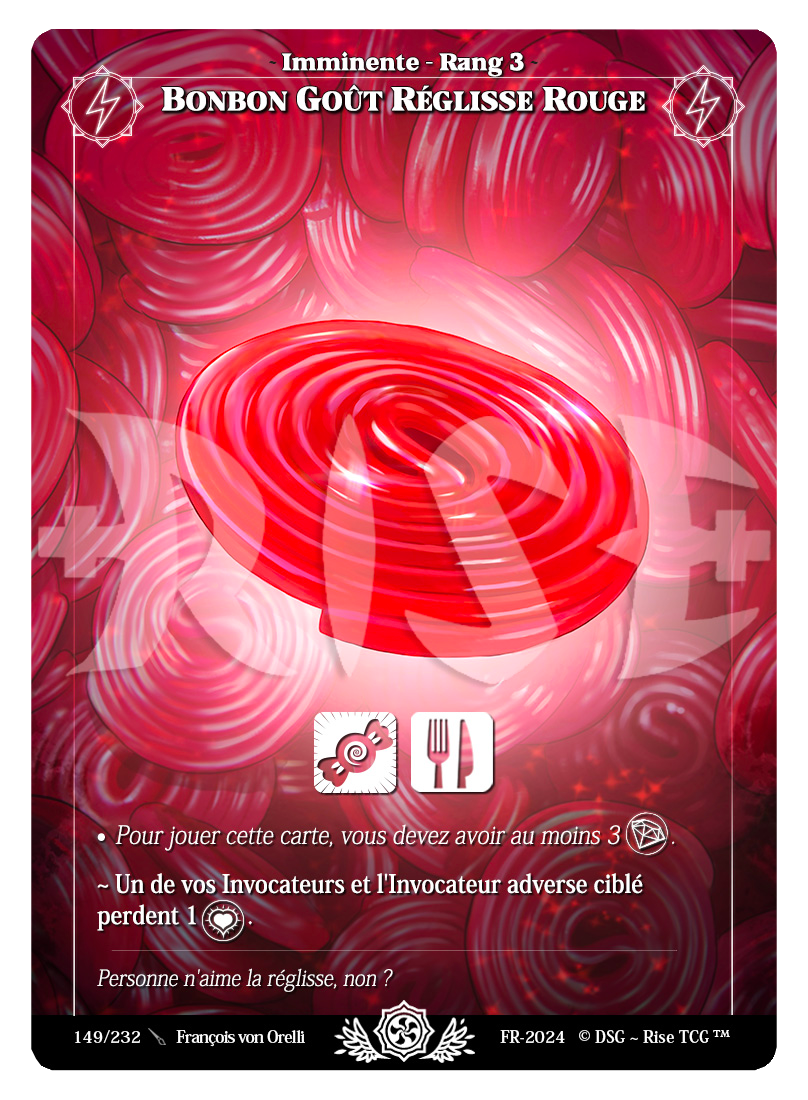 Rise TCG | Candypocalypse édition standard | 149 / 232 | bonbon goût réglisse rouge uncommon