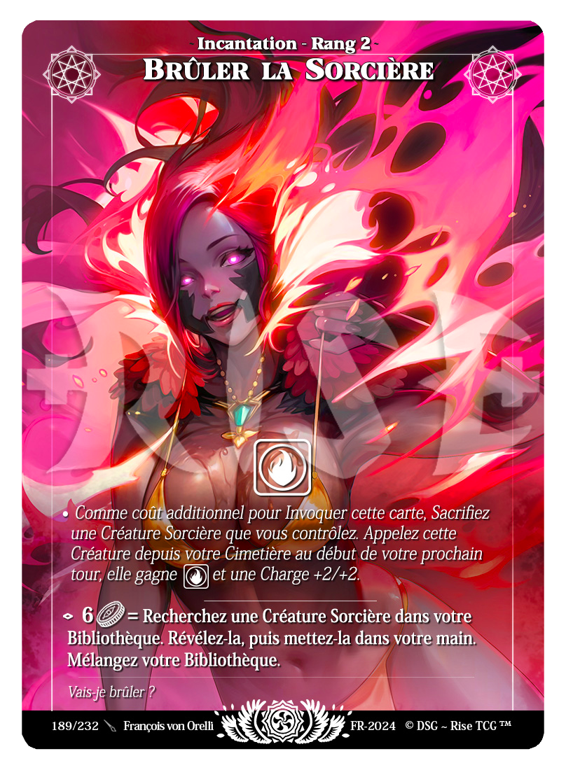 Rise TCG | Candypocalypse édition standard | 189 / 232 | brûler la sorciere legendary