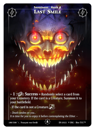 Rise TCG | Alpha édition standard | 189 / 308 | last smile common