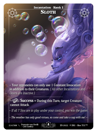 Rise TCG | Alpha édition standard | 214 / 308 | sloth rare