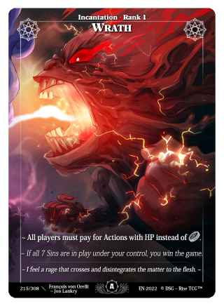 Rise TCG | Alpha édition standard | 215 / 308 | wrath rare