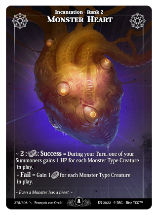 Rise TCG | Alpha édition standard | 275 / 308 | monster heart rare