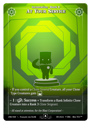 Rise TCG | Alpha édition standard | 298 / 308 | at your service uncommon