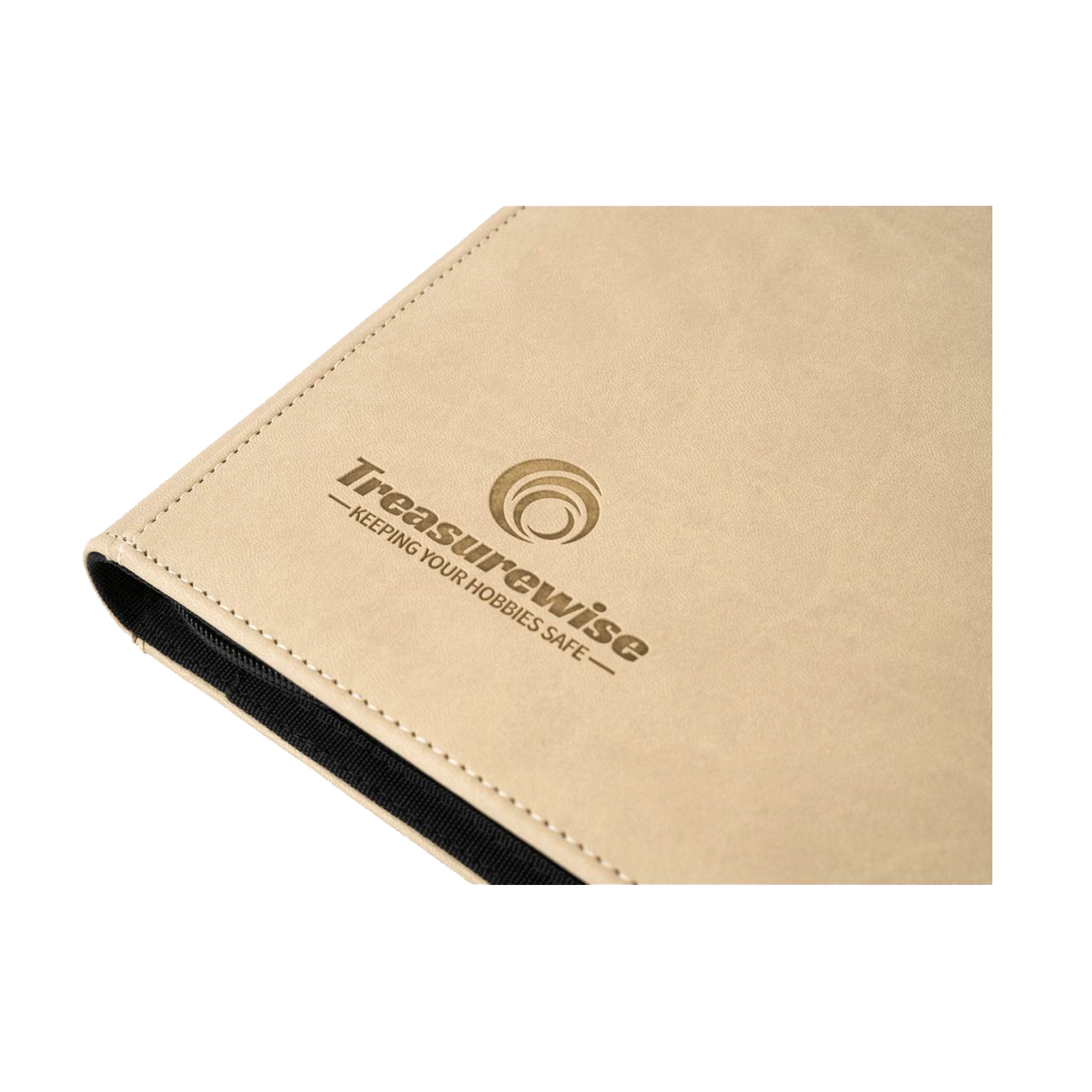 Classeur | TreasureWise | Wiseguard Zip Toploader Binder | 9 Rangements (216 poches) | Beige | 📚