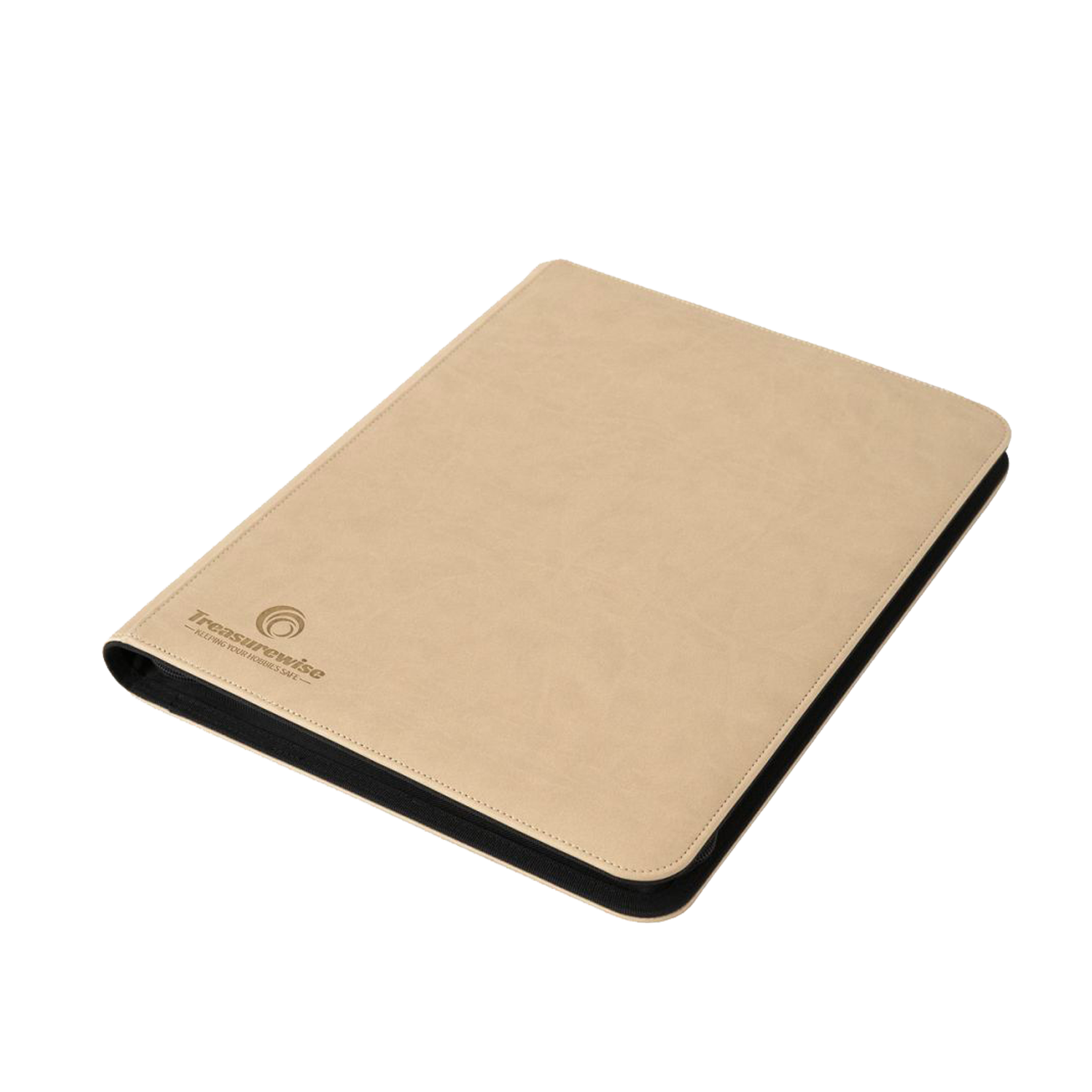Classeur | TreasureWise | Wiseguard Zip Toploader Binder | 9 Rangements (216 poches) | Beige | 📚