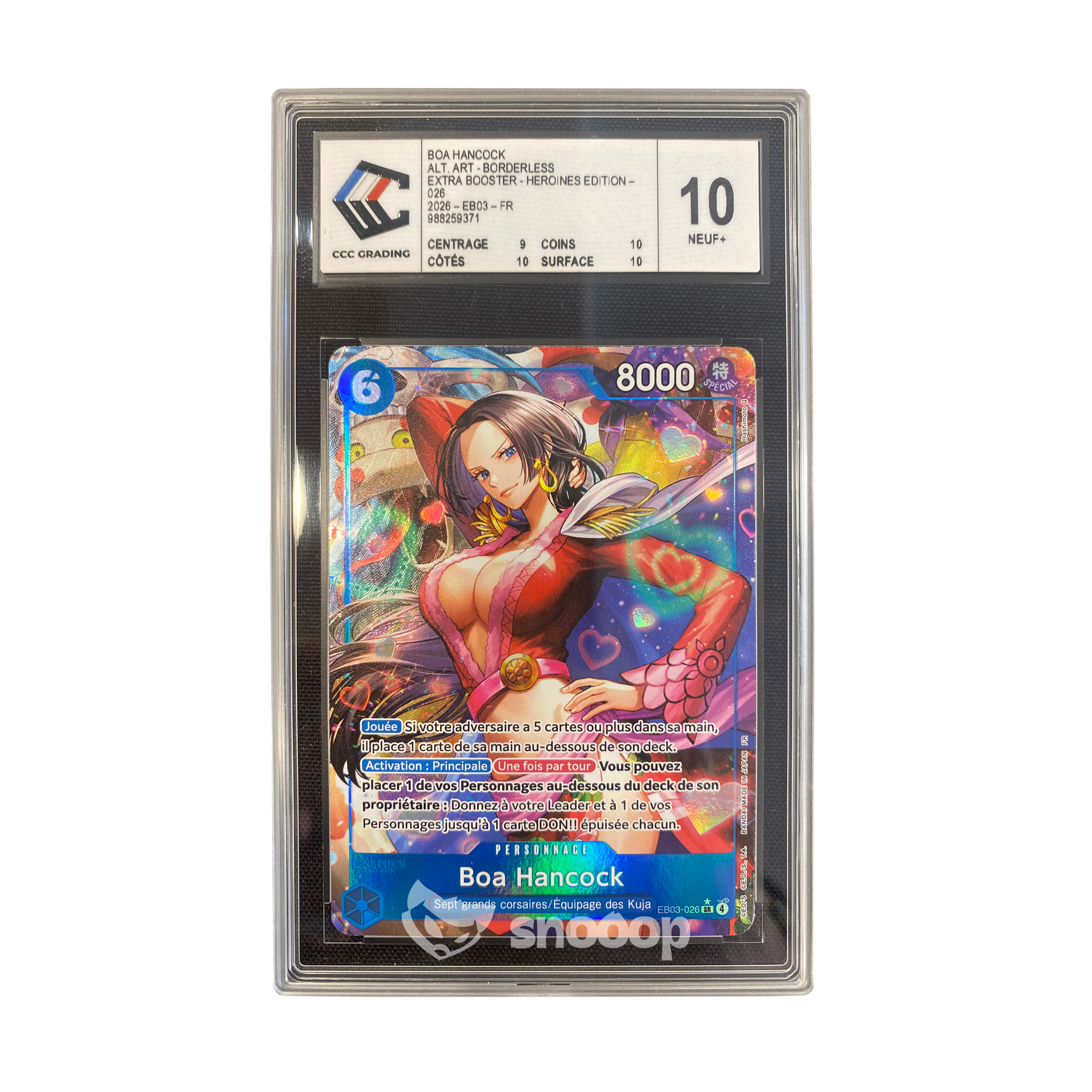 Carte Gradée | One Piece | CCC | Boa Hancock Alt Borderless | CCC 10 | 🇫🇷