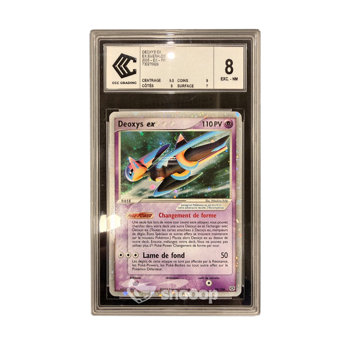 Carte Gradée | Pokémon | CCC | Deoxys Ex - EX Émeraude 93/106 | CCC 8 | 🇫🇷