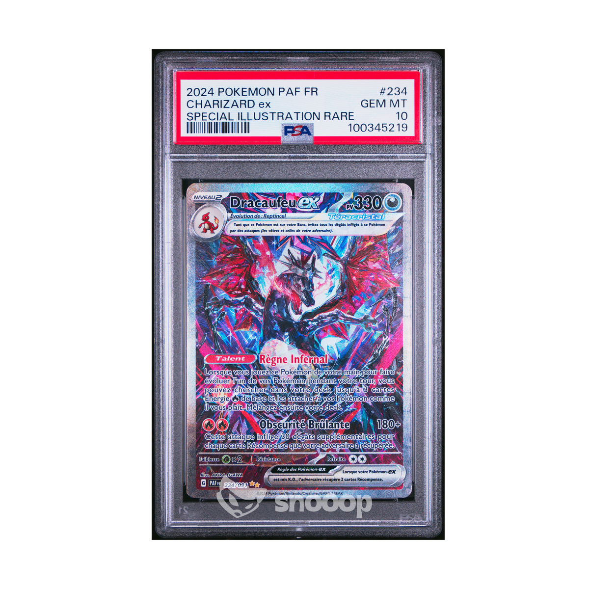 Carte Gradée | Pokémon | PSA | Dracaufeu Ex PAF 234/091 | PSA 10 | 🇫🇷