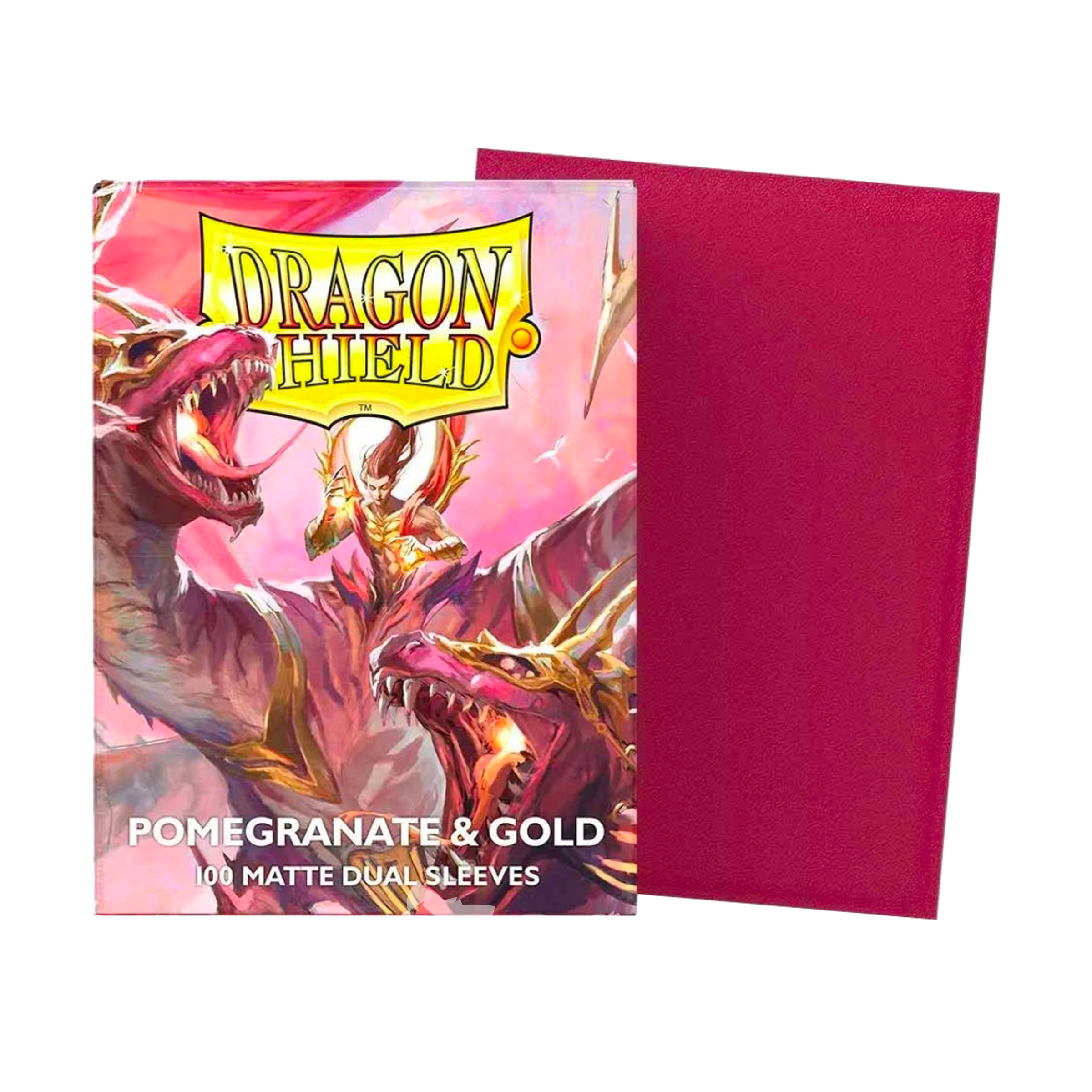 Sleeves | Dragon Shield | Standard Sleeves | Grenat & Or Dual Matte | 100 Pièces 🎴
