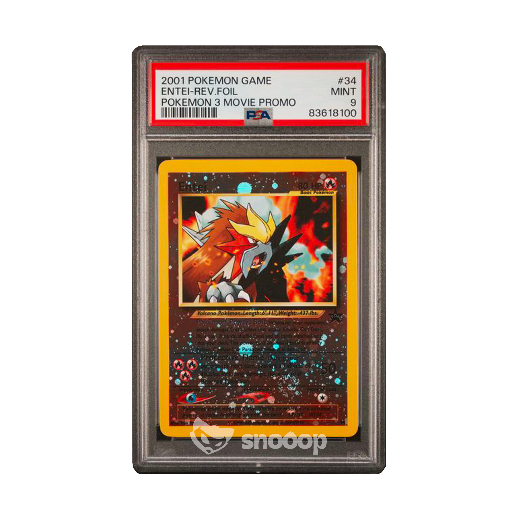 Carte Gradée | Pokémon | PSA | Entei Reverse Foil Movie 3 Promo