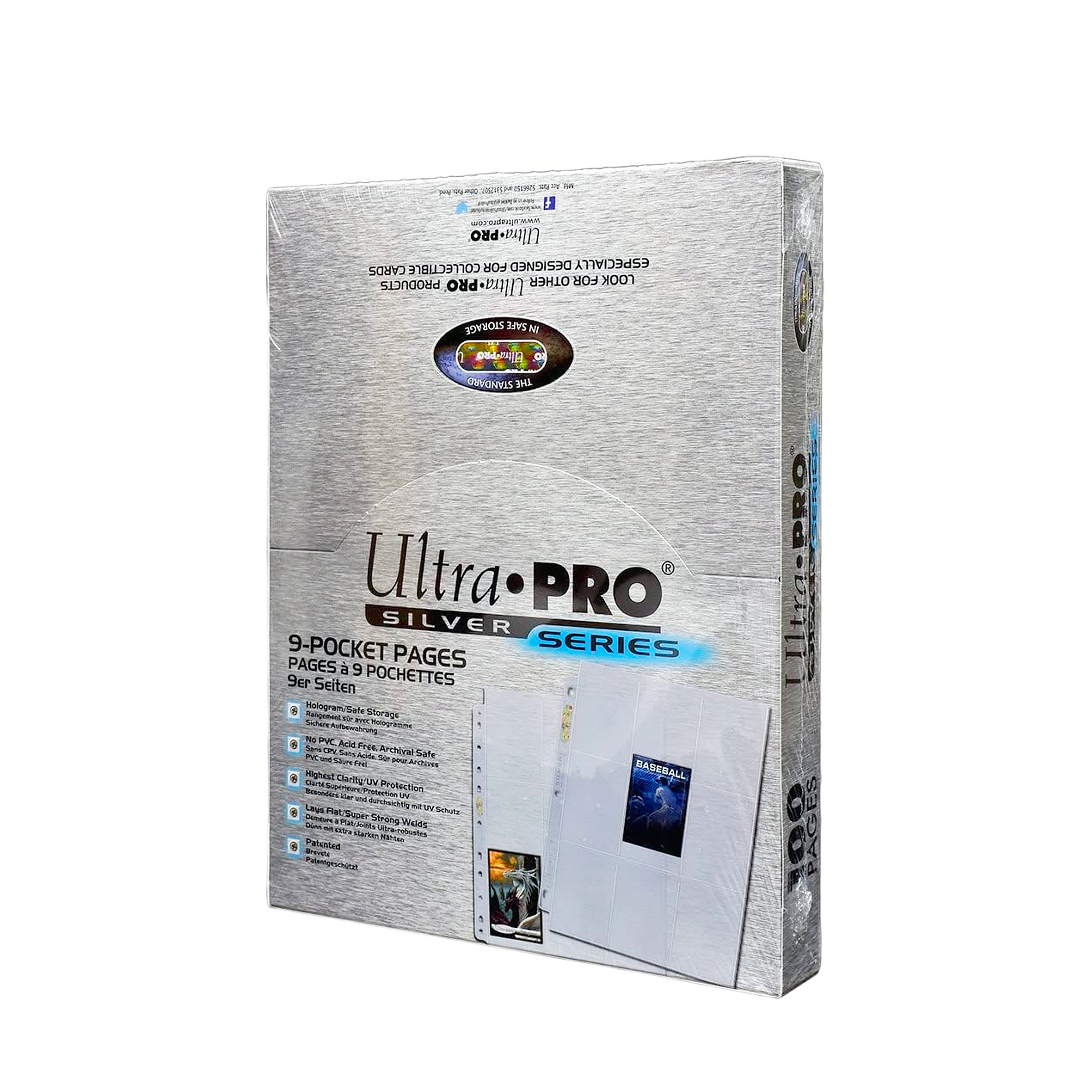Feuilles classeur | Ultra Pro | Silver Series | 100 Feuilles | 9 cases | 🗃️