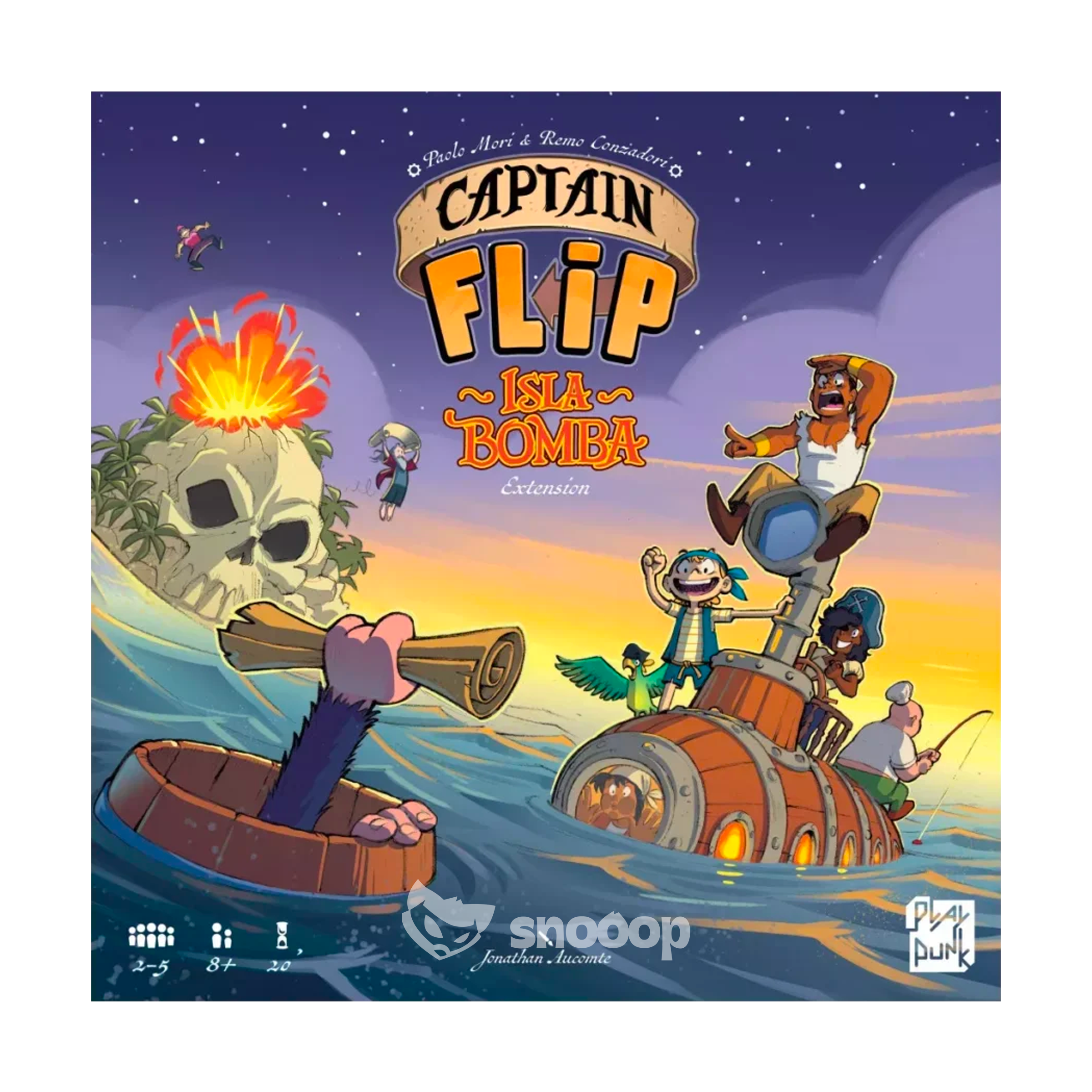 Jeux de Société | Playpunk | 2-5 Joueurs | Captain Flip Isla Bomba (Extension) | 🎲
