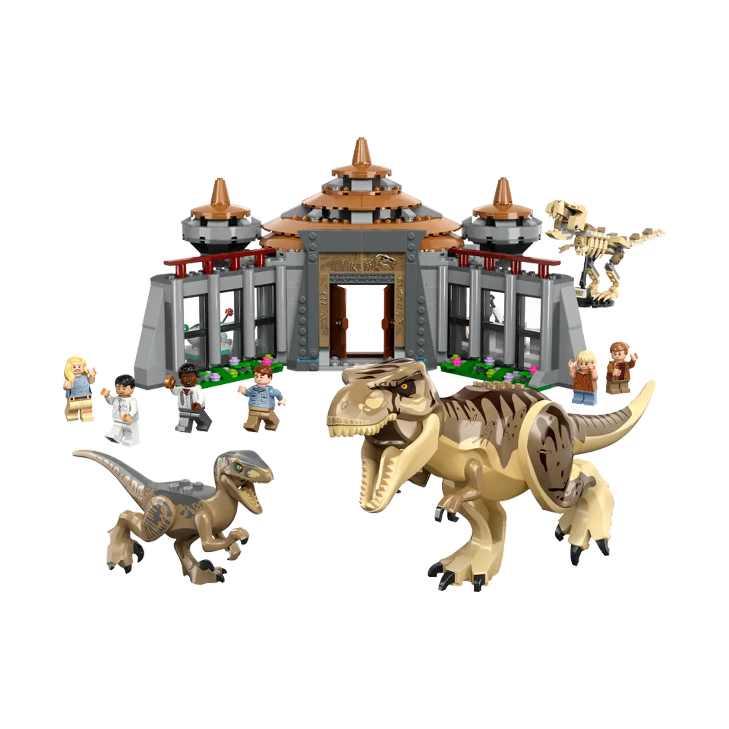 LEGO | 76961 | Jurassic World™ | Le centre des visiteurs : l’attaque du T. rex et du vélociraptor