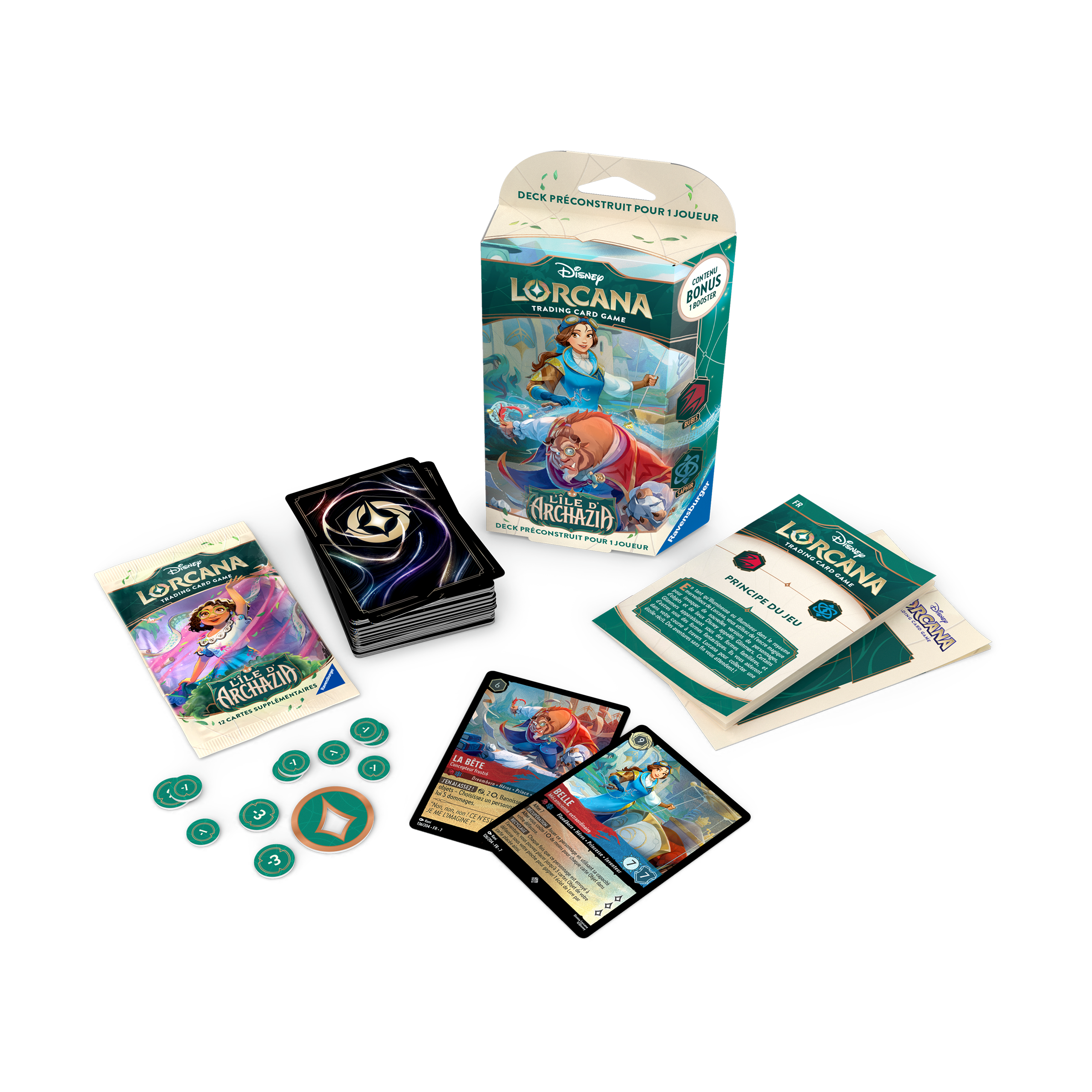 Deck démarrage | Lorcana S7 | L'île d'Archazia | La Belle & La Bête | 🇫🇷