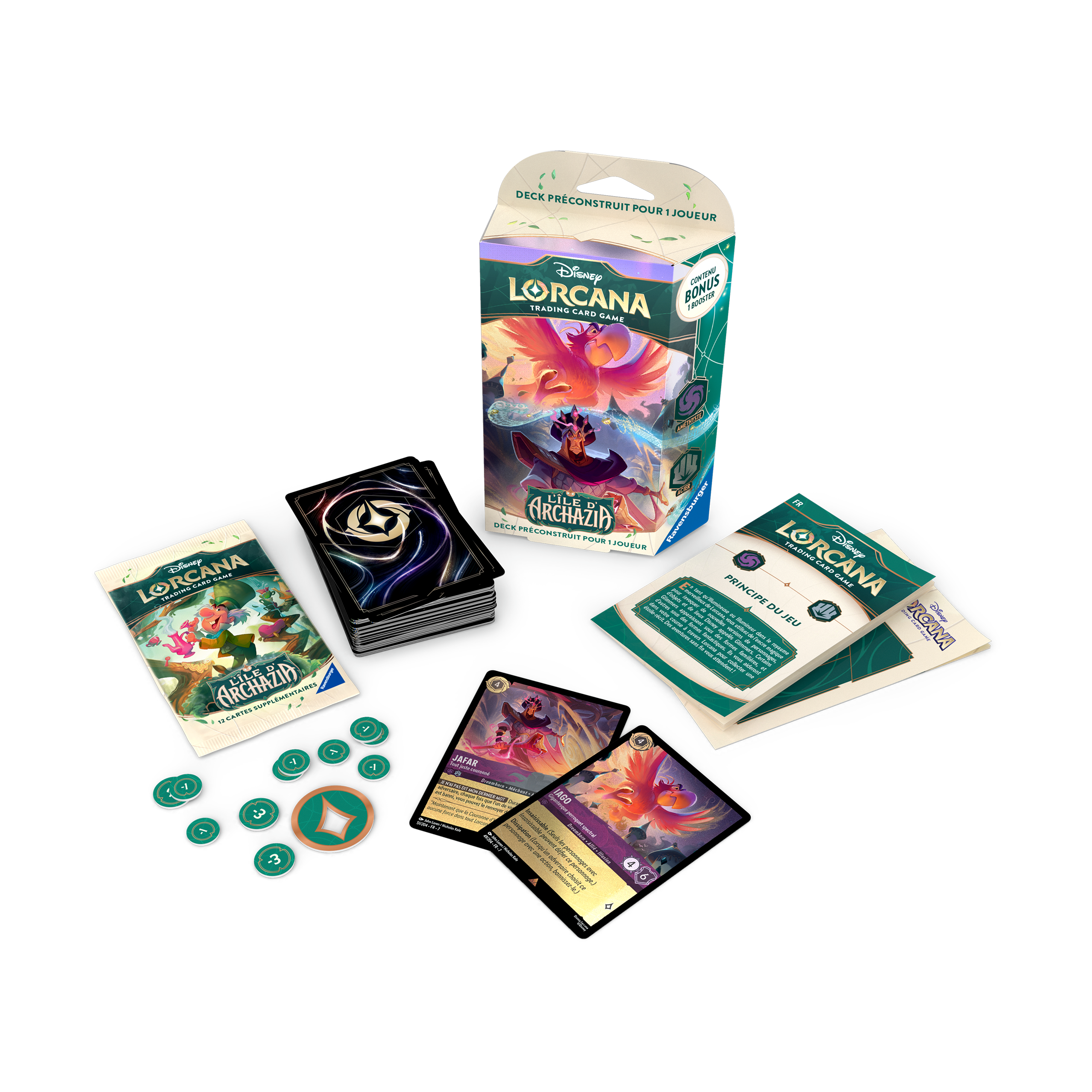 Deck démarrage | Lorcana S7 | L'île d'Archazia | Iago / Jafar | 🇫🇷