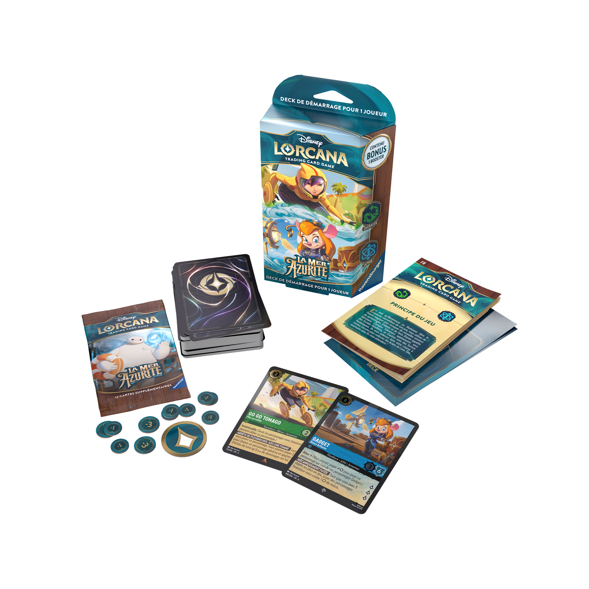 Deck démarrage | Lorcana S6 | La Mer Azurite | Go Go Tomago / Gadget Hackwrench | 🇫🇷