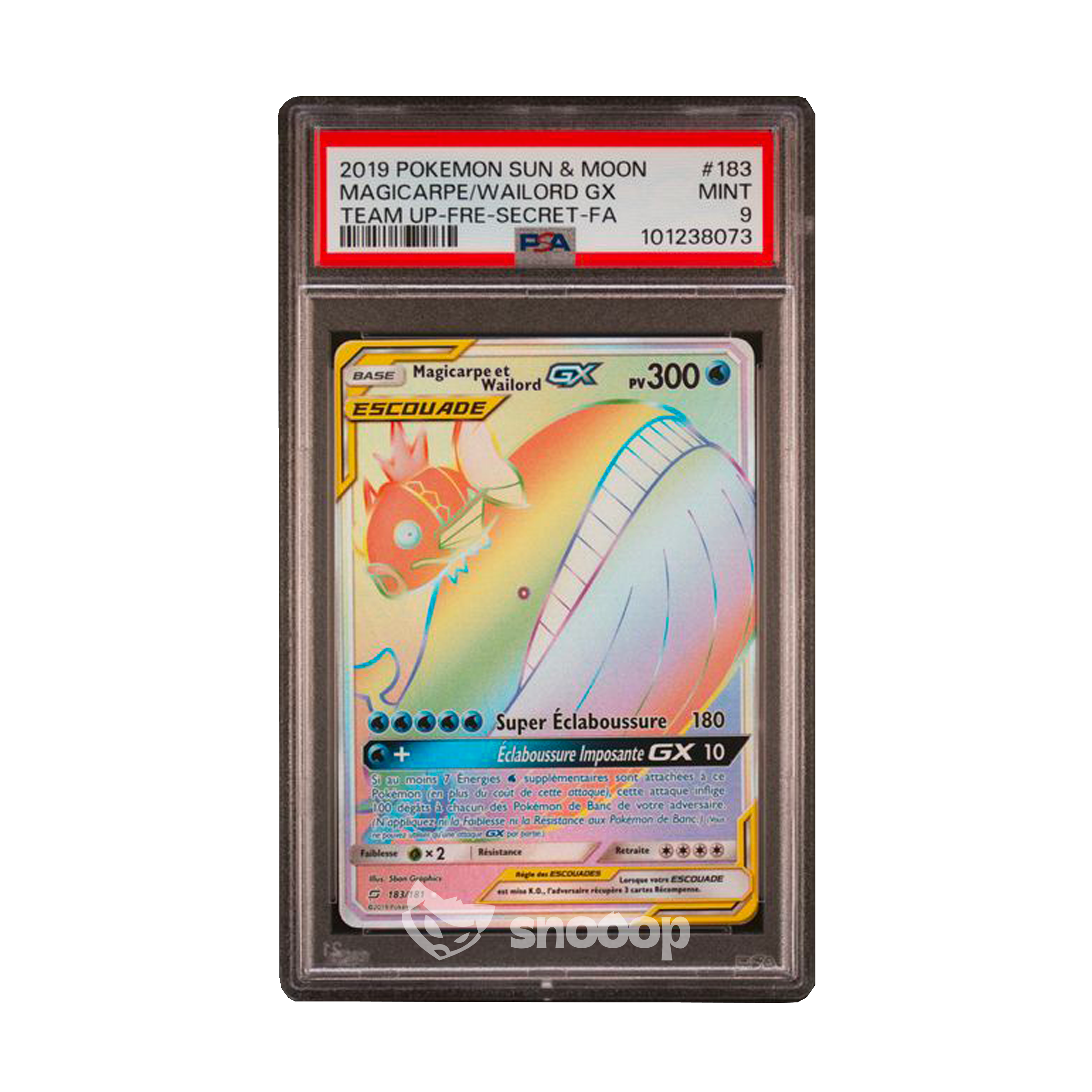 Carte Gradée | Pokémon | PSA | Magicarpe et Wailord Rainbow Duo de Choc| PSA 9 | 🇫🇷