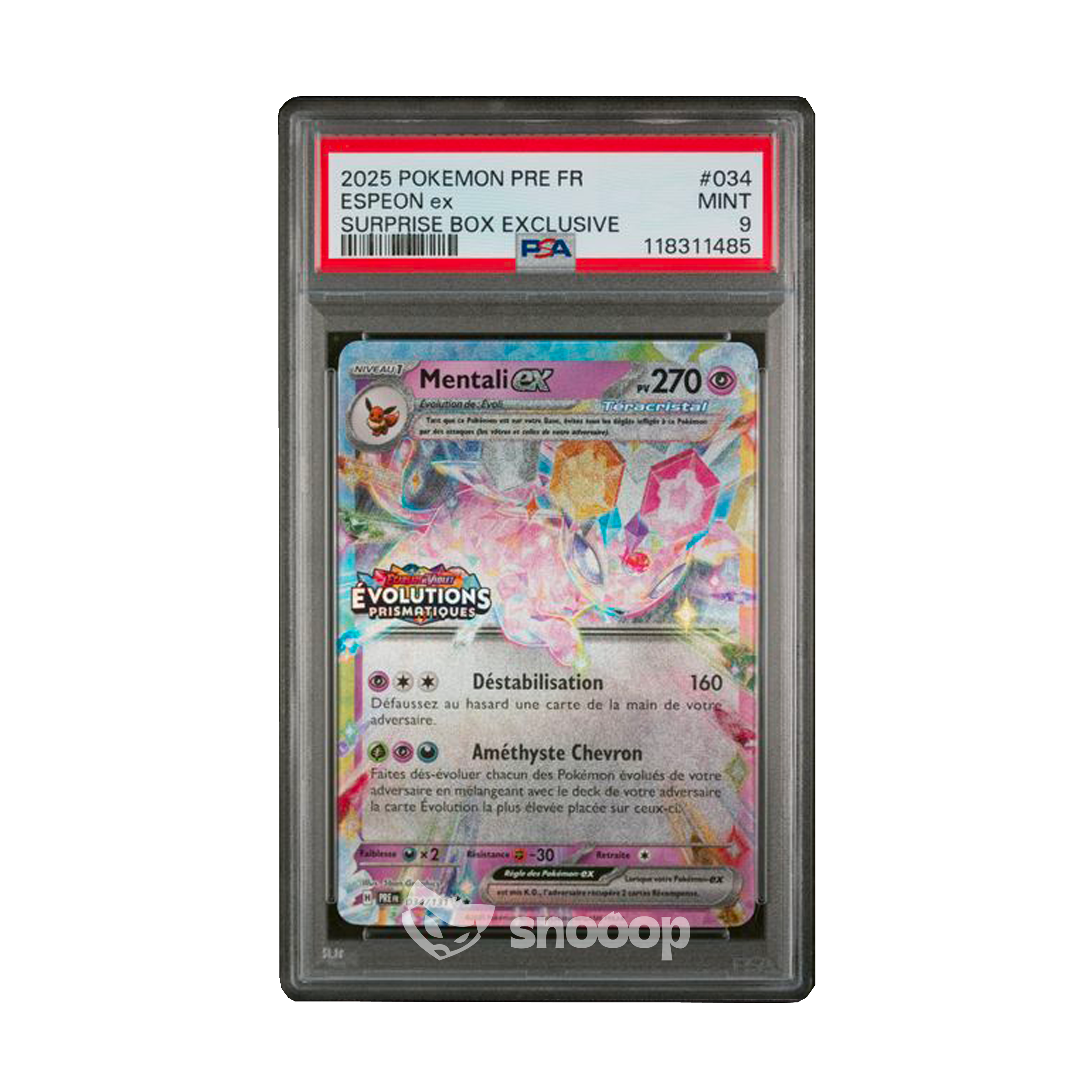 Carte Gradée | Pokémon | PSA | Mentali EX Stamp Surprise Box | PSA 9 | 🇫🇷