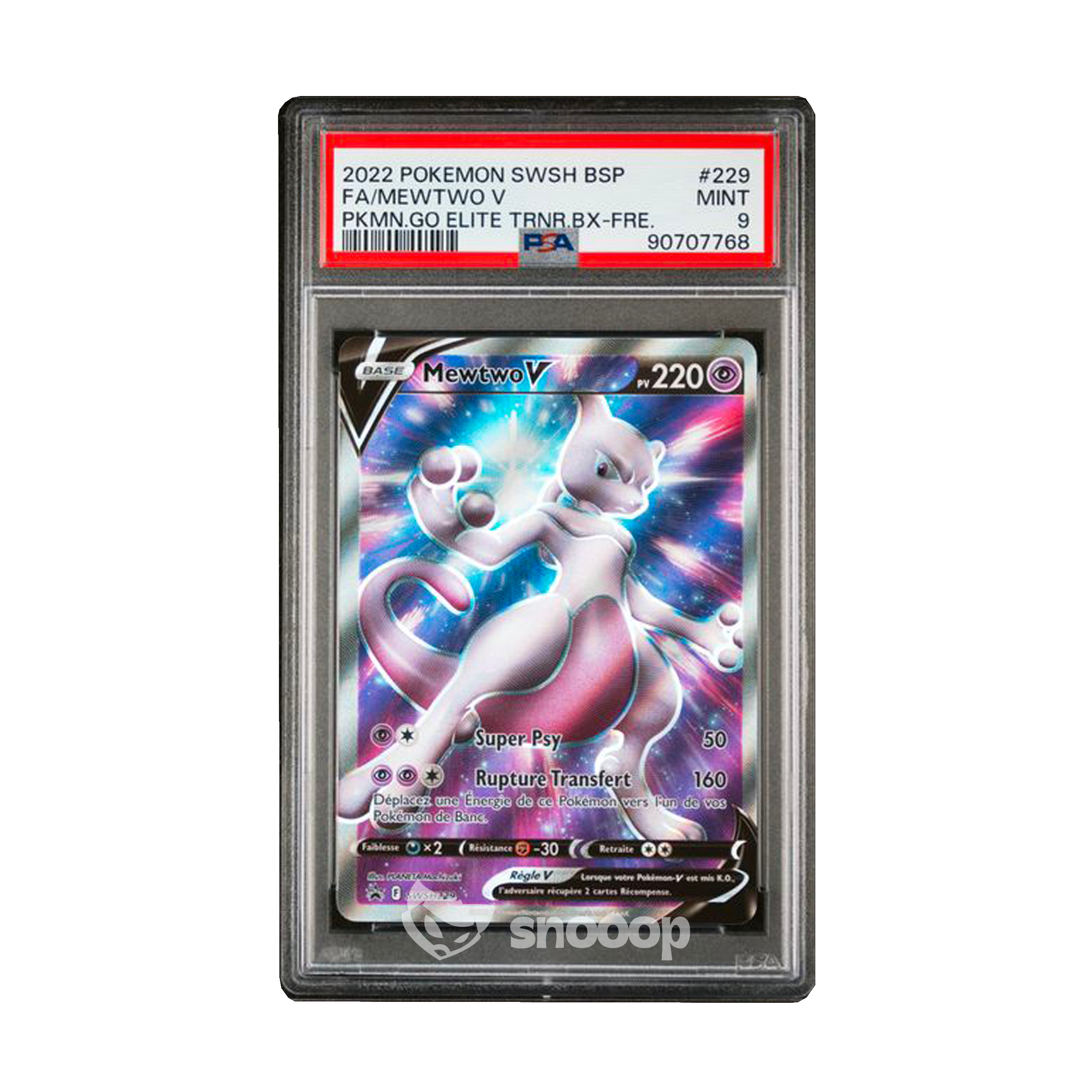 Carte Gradée | Pokémon | PSA | Mewtwo V Pokémon GO | PSA 9 | 🇫🇷