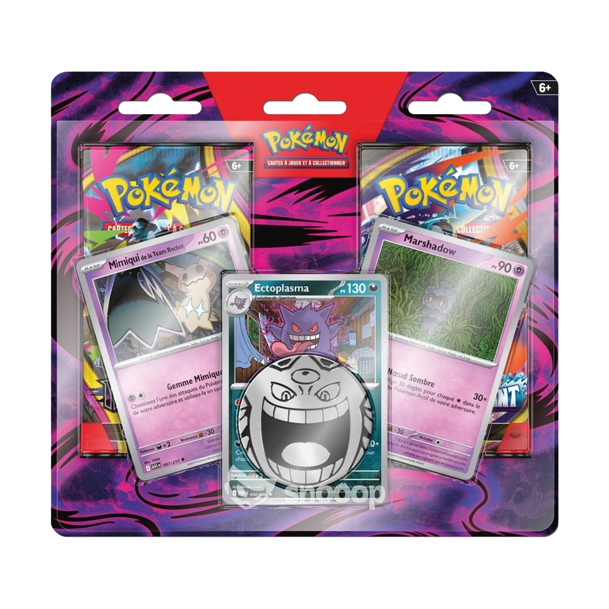 Pack de 2 boosters | Pokémon | Duo Pack Mimiqui, Marshadow & Ectoplasma | (ME04 / ME05) | 🇫🇷