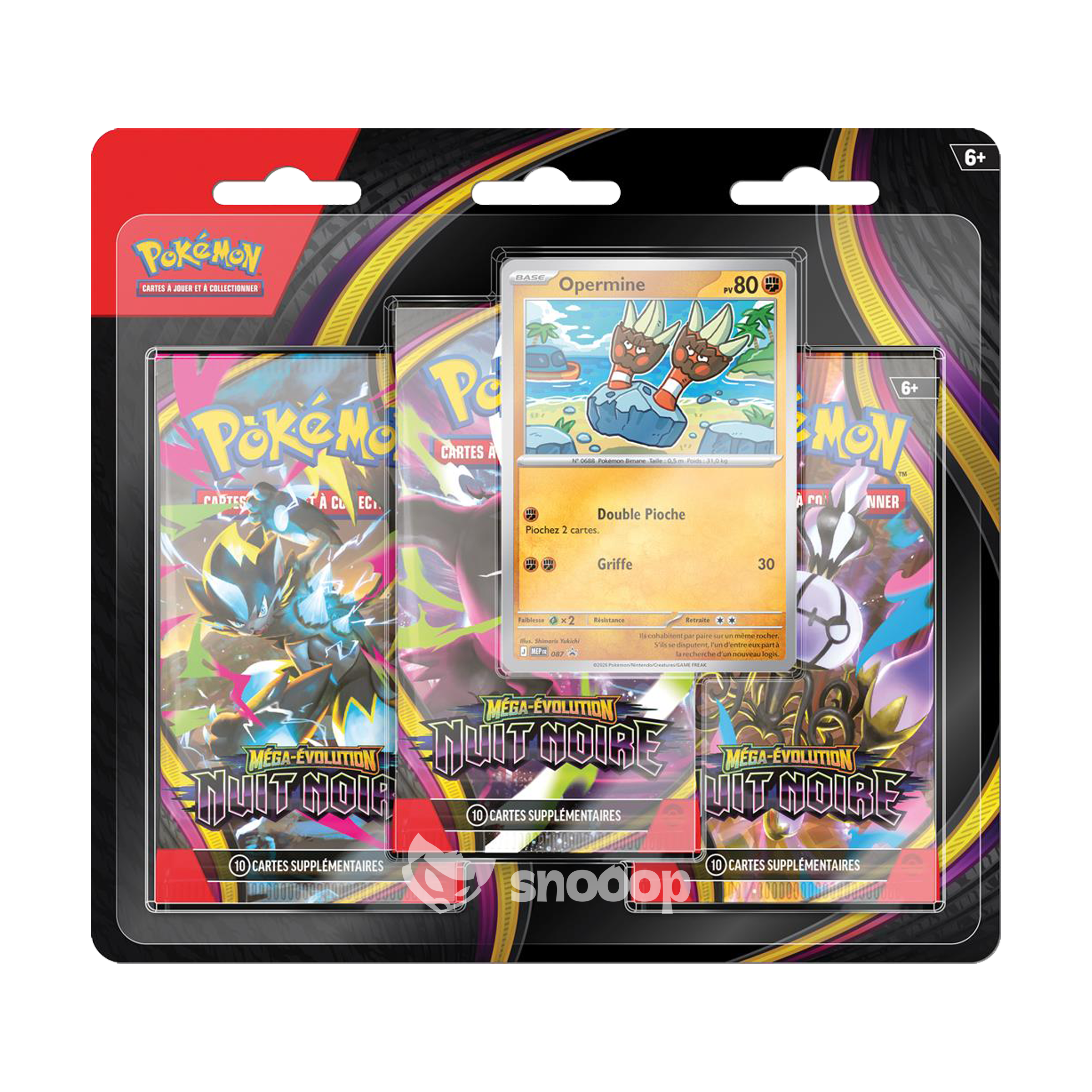 Précommande Tripack | Pokémon | Méga Évolution | Nuit Noire (ME05) | 🇫🇷