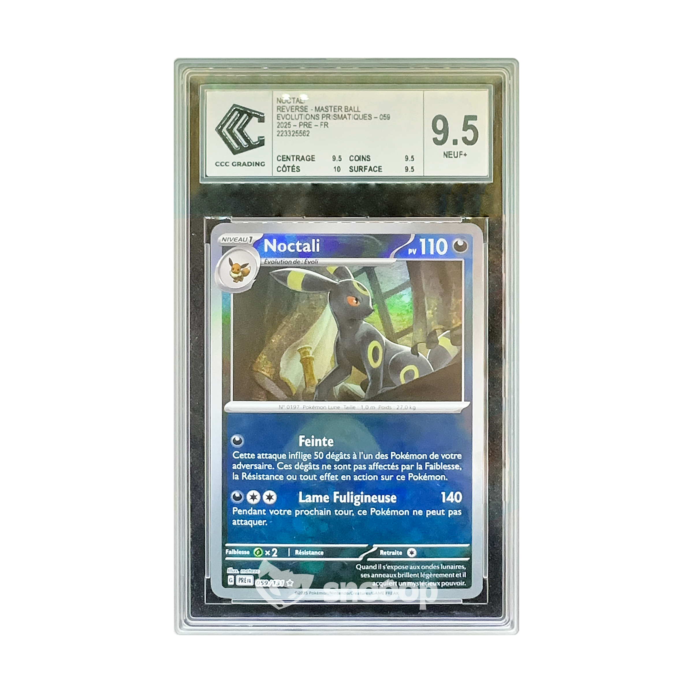 Carte Gradée | Pokémon | CCC | 2025 Noctali Reverse Masterball Évolutions Prismatiques (#059) | CCC 9.5 | 🇫🇷