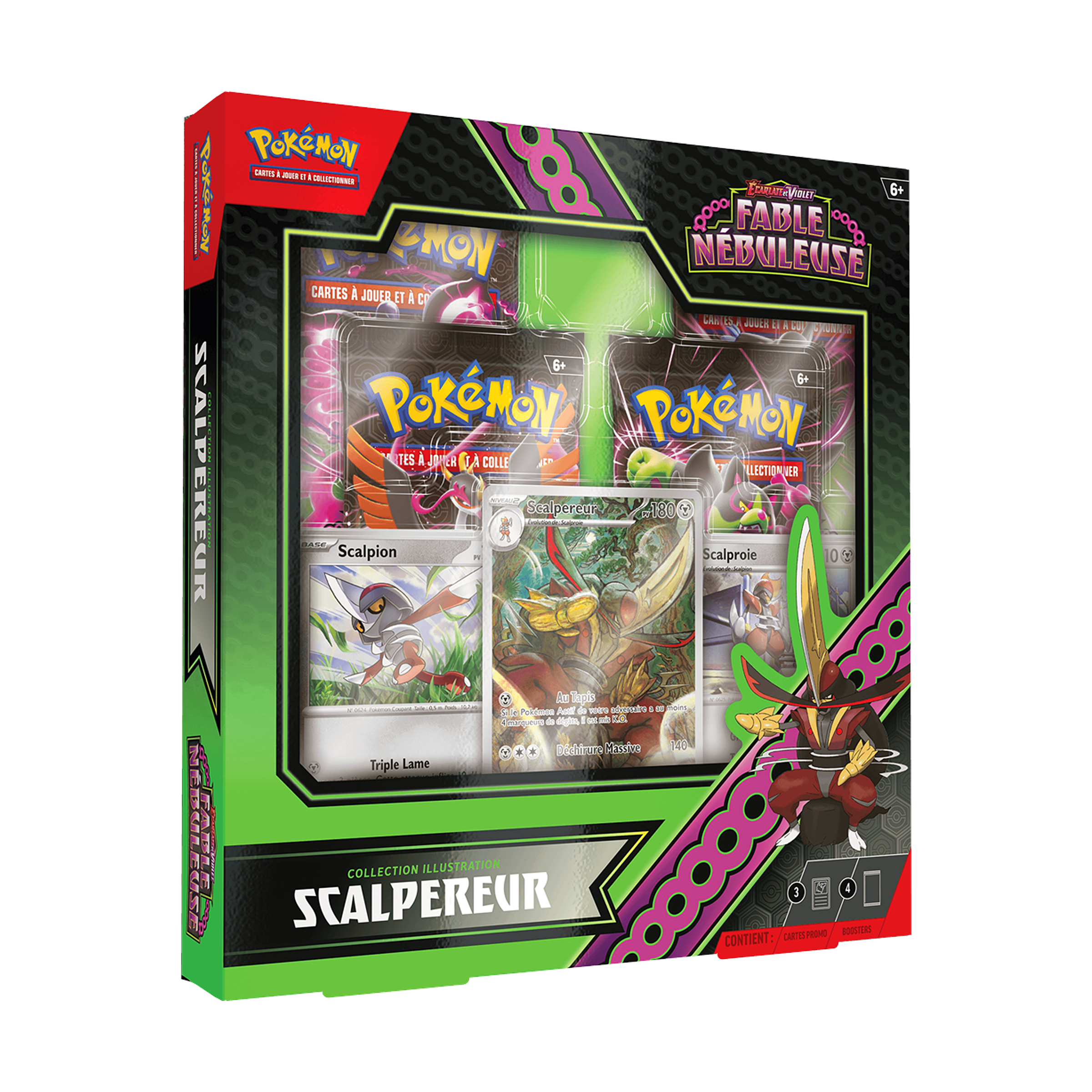 Coffret Illustration | Pokémon | Écarlate et Violet (EV6.5) | Scalpereur (4B) | 🇫🇷