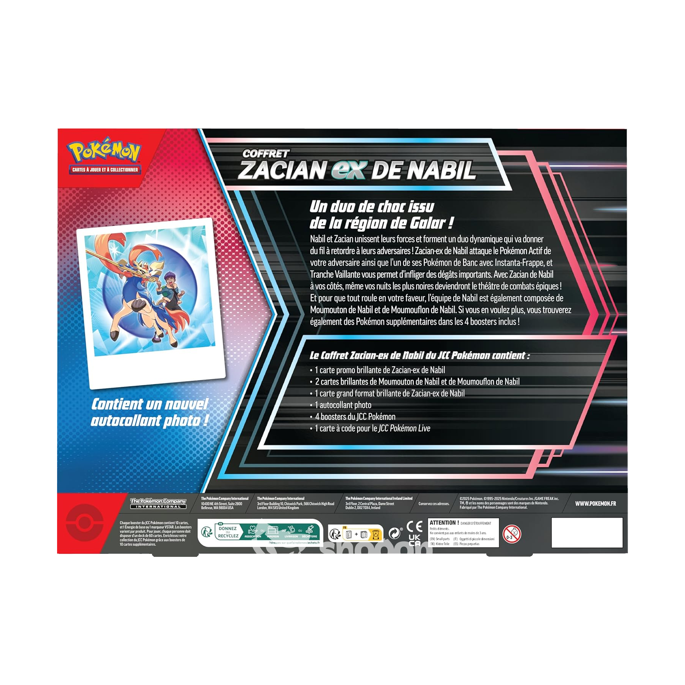 Coffret | Pokémon | Écarlate et Violet | Zacian Ex de Nabil | 🇫🇷
