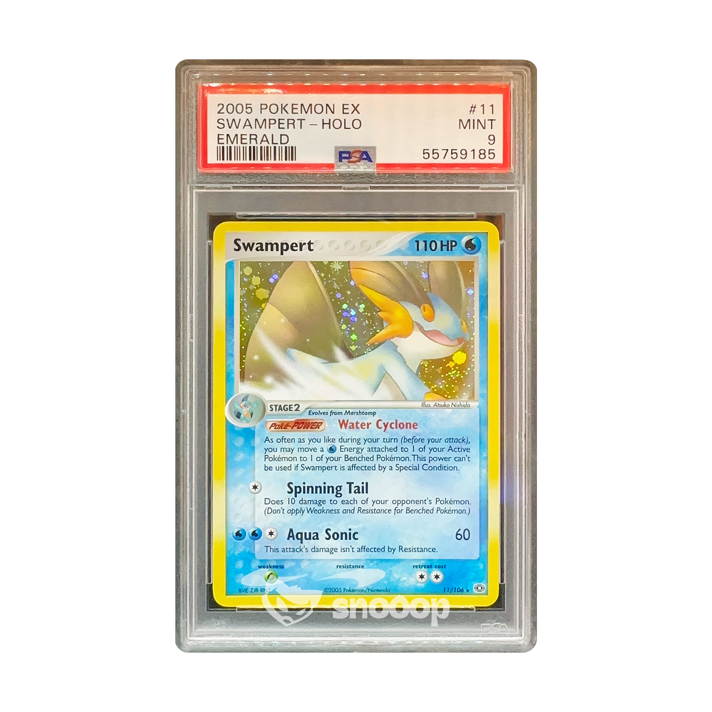 Carte Gradée | Pokémon | PSA | 2005 EX Swampert Holo Emerald (#11) | PSA 9 | 🇫🇷