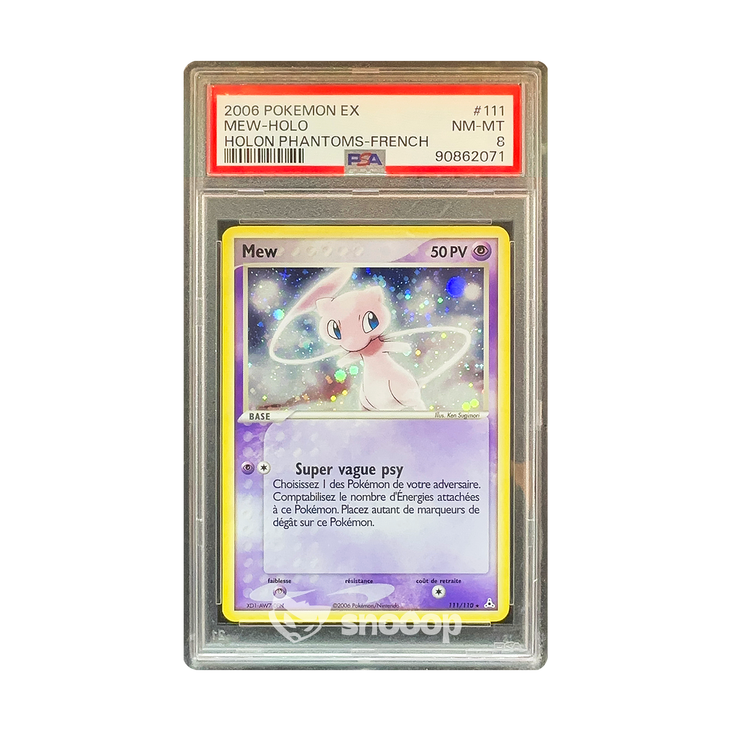 Carte Gradée | Pokémon | PSA | 2006 Mew Holo Holon Phantoms (#111) | PSA 8 | 🇫🇷