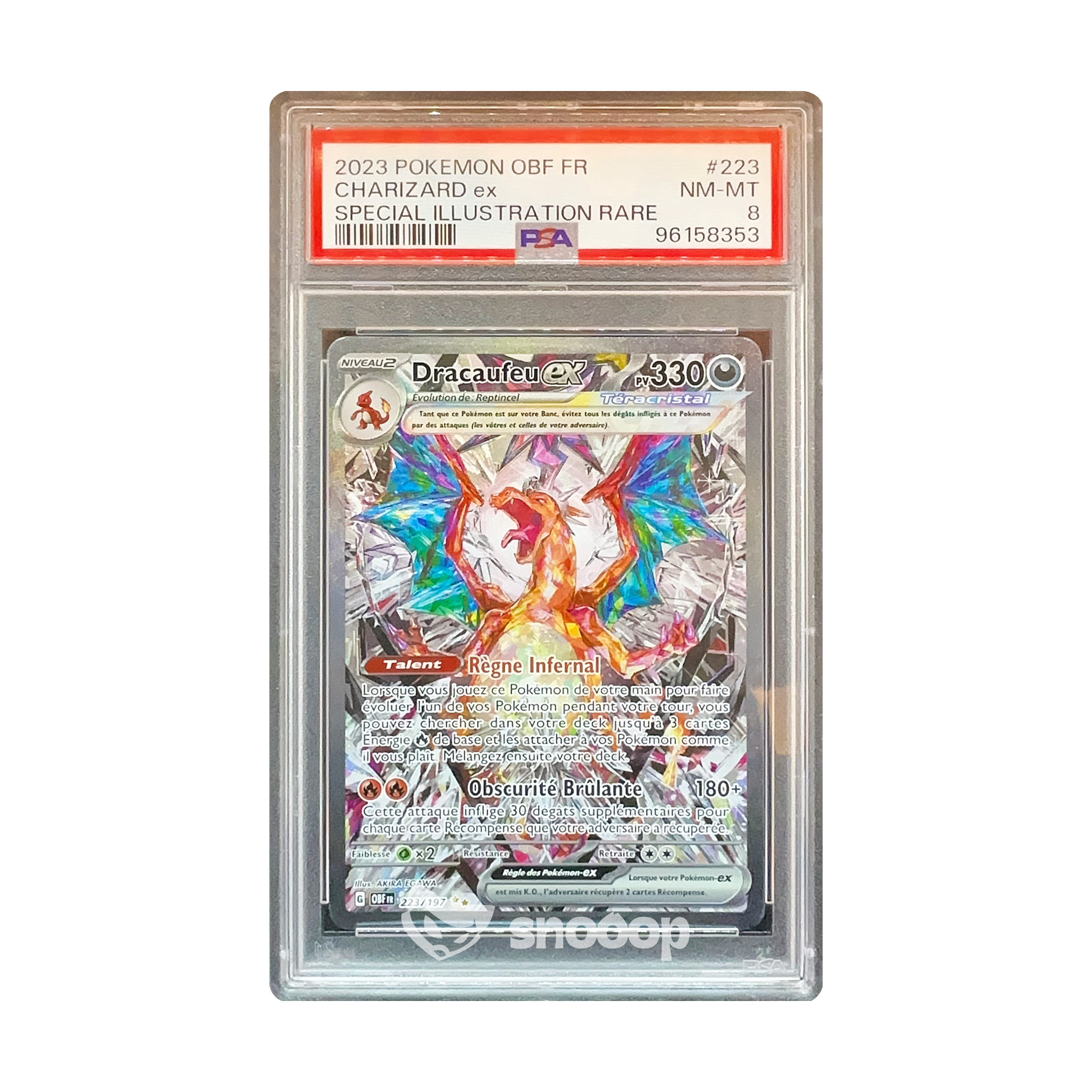 Carte Gradée | Pokémon | PSA | 2023 Obf FR Charizard EX Special Illustration Rare (#223) | PSA 8 | 🇫🇷