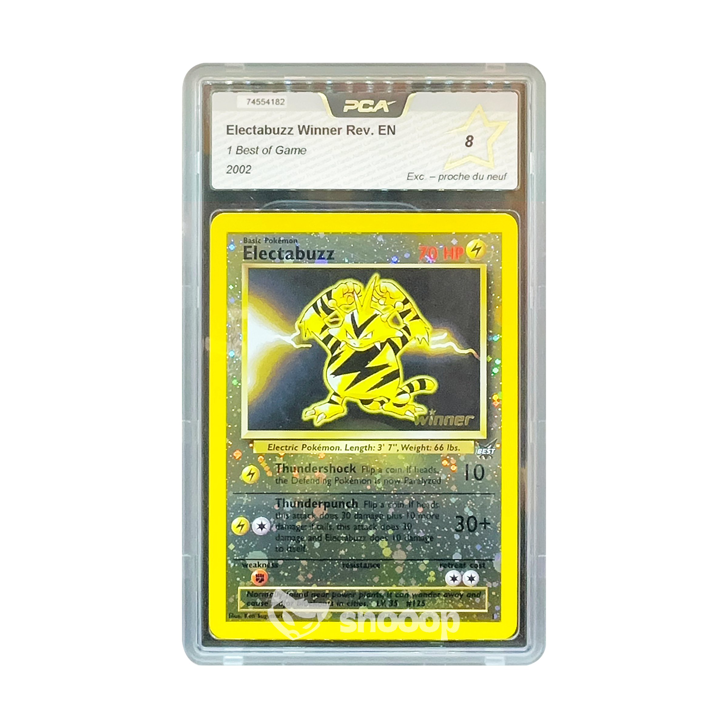 Carte Gradée | Pokémon | PCA | 2002 Electabuzz Winner Reverse | PCA 8 | 🇬🇧