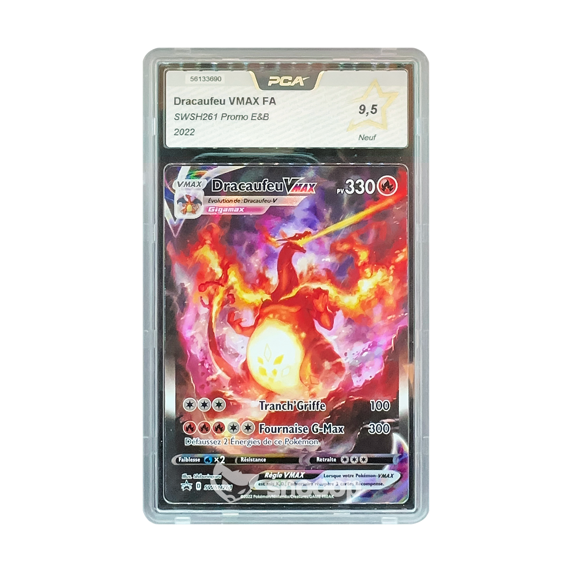 Carte Gradée | Pokémon | PCA | 2022 Dracaufeu VMAX FA Promo E&B (SWSH261) | PCA 9.5 | 🇫🇷