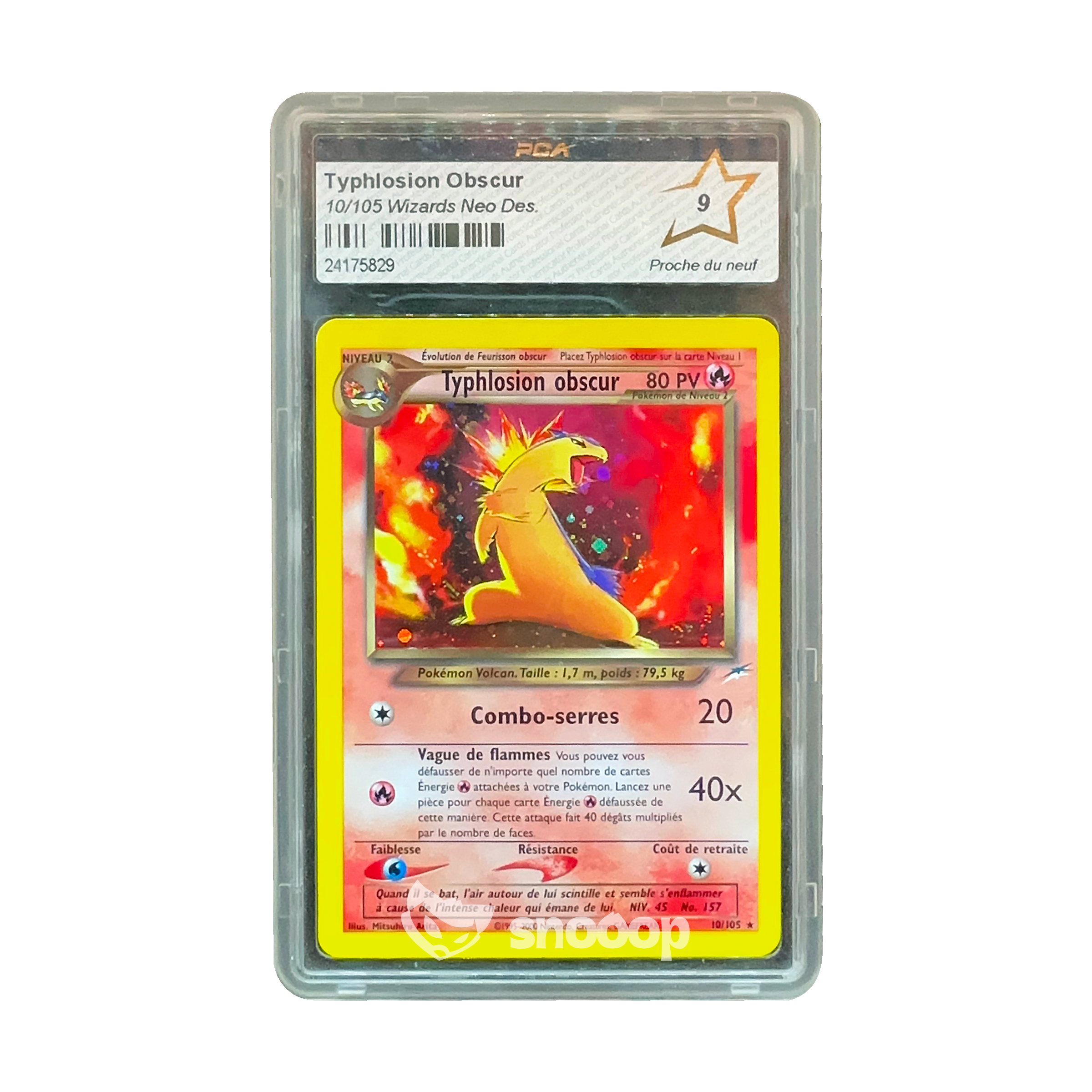 Carte Gradée | Pokémon | PCA | Typhlosion Obscur Wizards Neo Destiny | PCA 9 | 🇫🇷