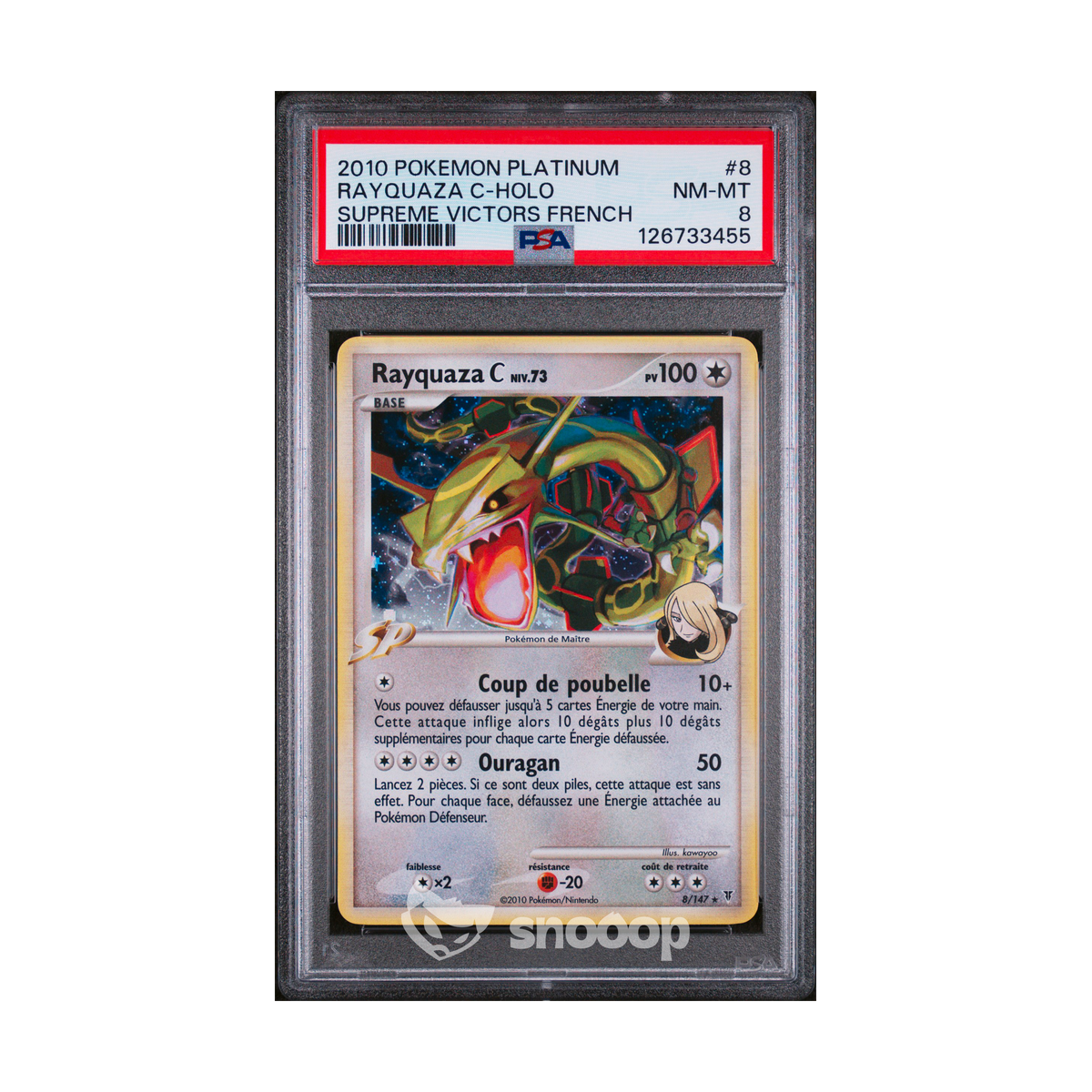 Carte Gradée | Pokémon | PSA | Rayquaza-C Holo Platinum Supreme Victors | PSA 8 | 🇫🇷
