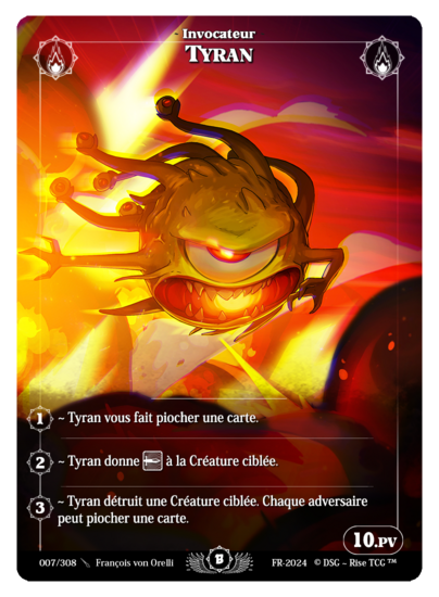 Rise TCG | Beta édition standard | 007 / 308 | tyran rare | 🇫🇷