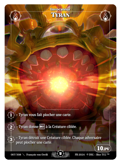 Rise TCG | Beta édition standard | 007 / 308 | tyran alt rare | 🇫🇷