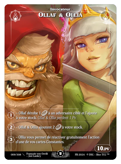 Rise TCG | Beta édition standard | 009 / 308 | ollaf & ollia alt rare | 🇫🇷