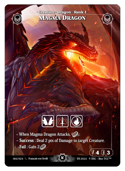 Rise TCG | Kickstarter Stretch Goal Set | 02 / 24 | magma dragon | 🇬🇧