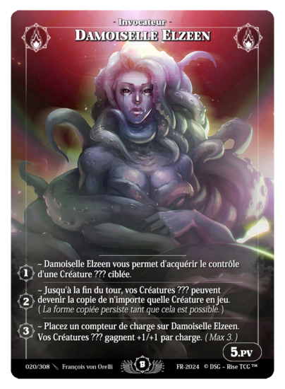 Rise TCG | Beta édition standard | 020 / 308 | damoiselle elzeen rare | 🇫🇷