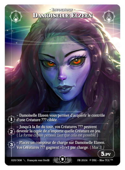 Rise TCG | Beta édition standard | 020 / 308 | damoiselle elzeen alt rare | 🇫🇷